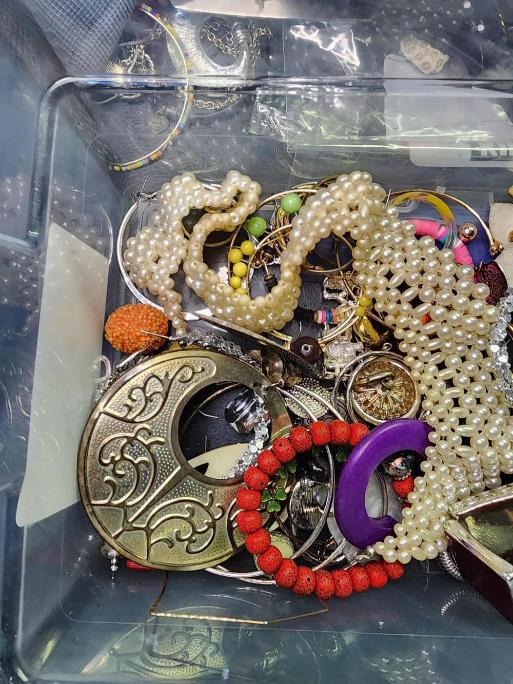 1lb Mixed Fashion Jewlery Lot For Crafting May Or May Not Have Matches